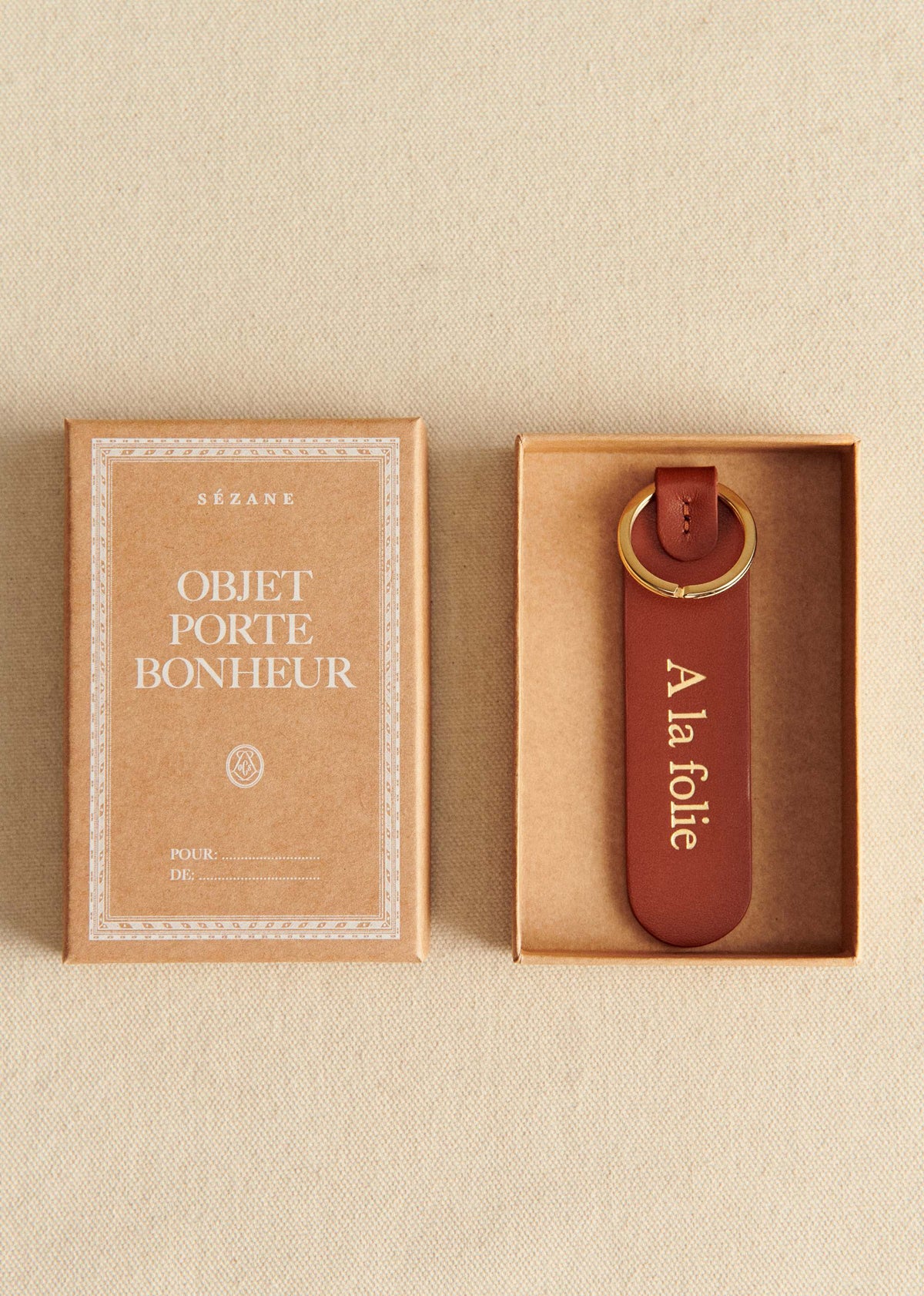 Porte-clé - Brun "A la folie"