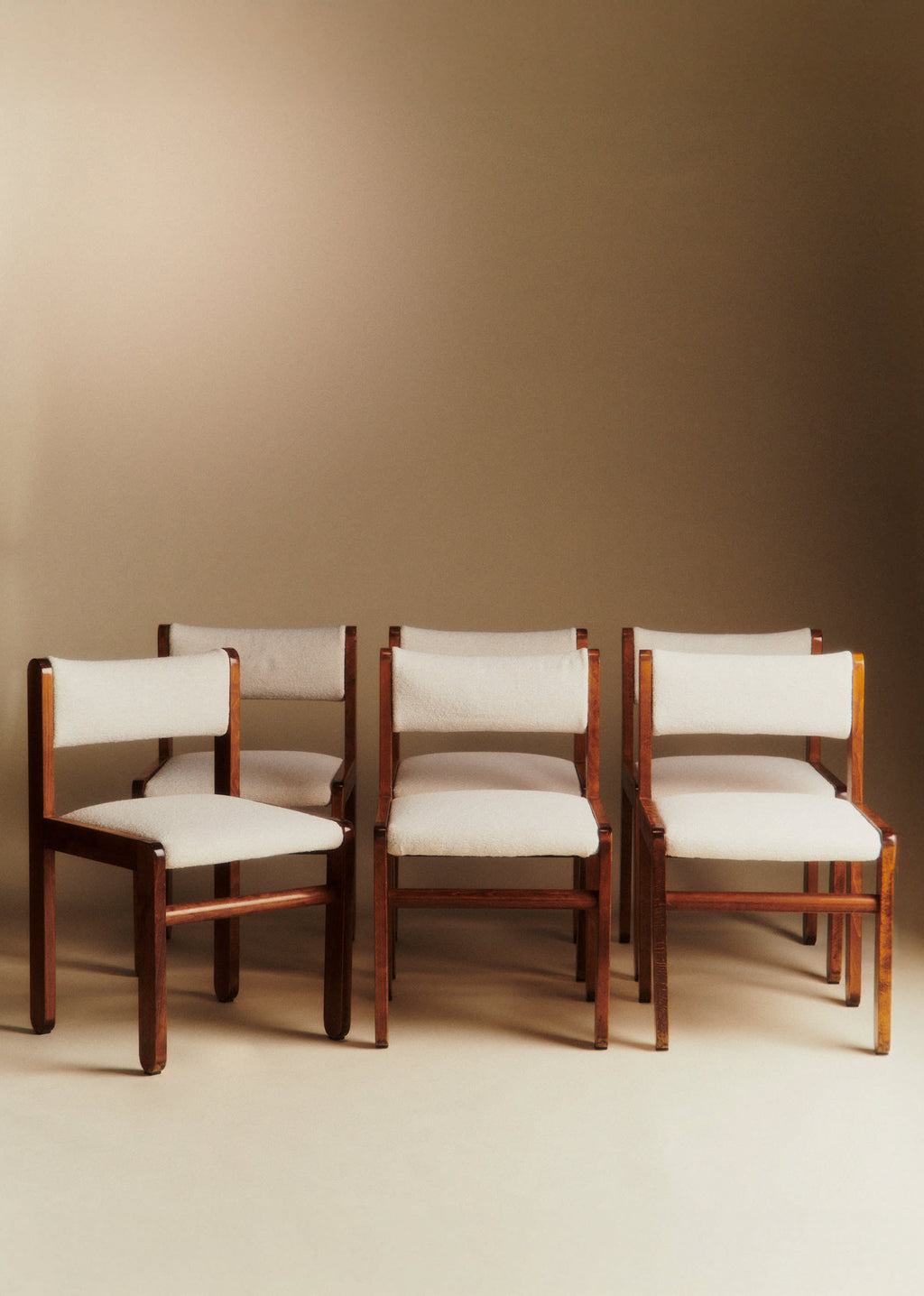 Lot de 6 chaises vintage Bauman - Hêtre teinté