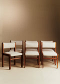 Lot de 6 chaises vintage Bauman - Hêtre teinté