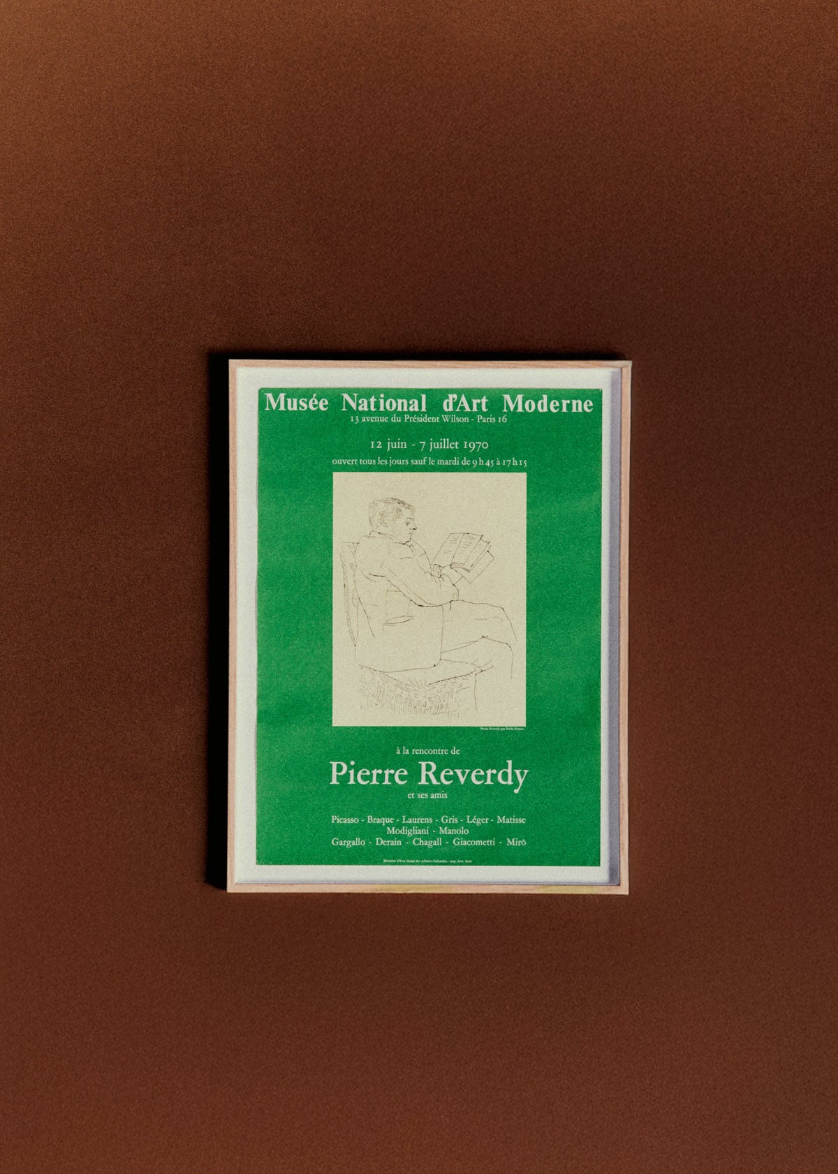 Affiche Musée National d'art moderne, Pierre Reverdy, 1970 - 48,5 x 64,5 cm