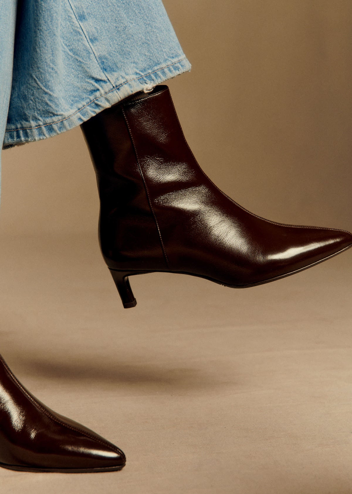 Bottines Garance - Chocolat vernis
