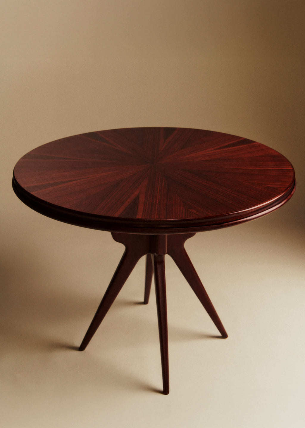Table de bridge ronde vintage - Palissandre