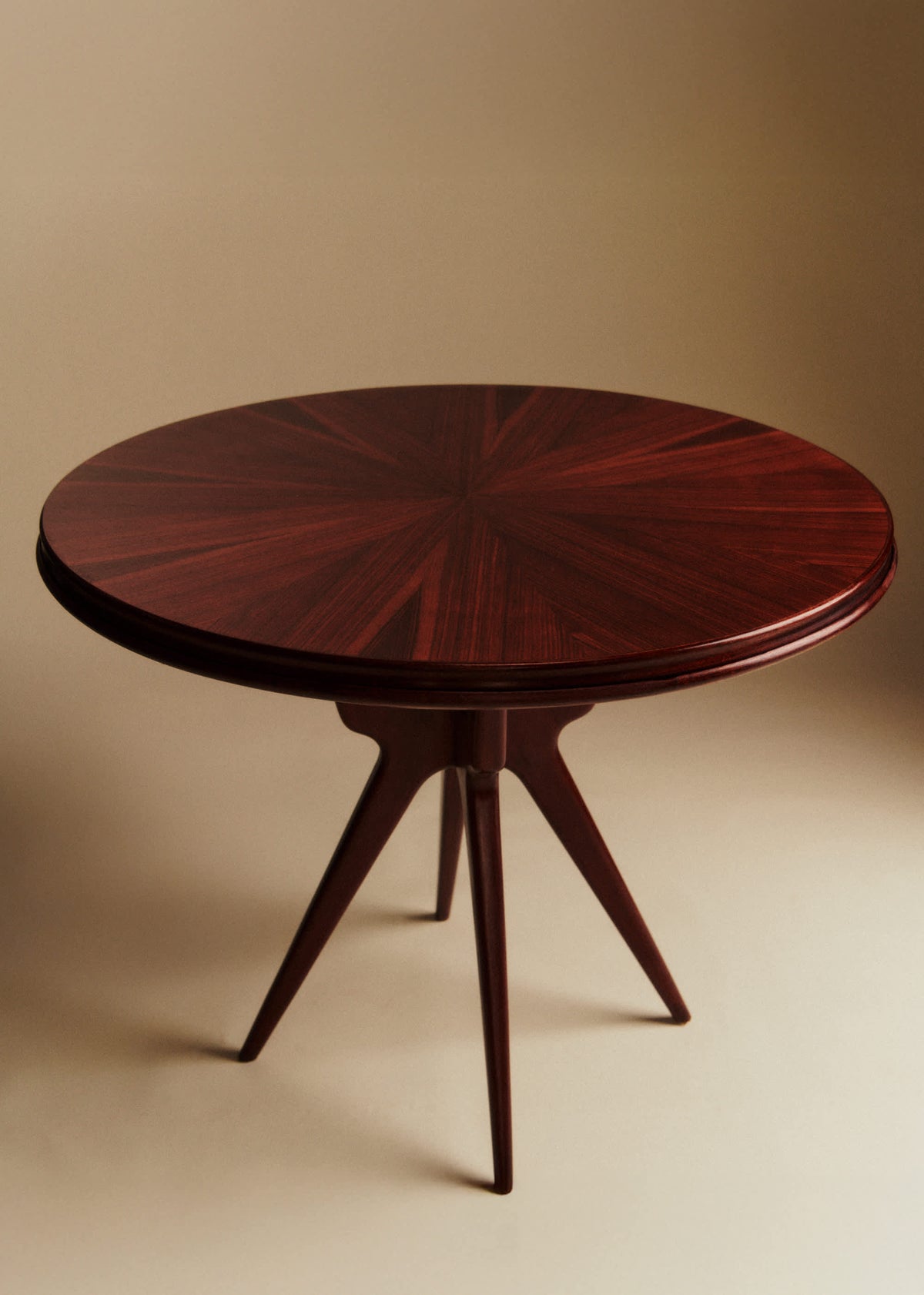 Table de bridge ronde vintage - Palissandre