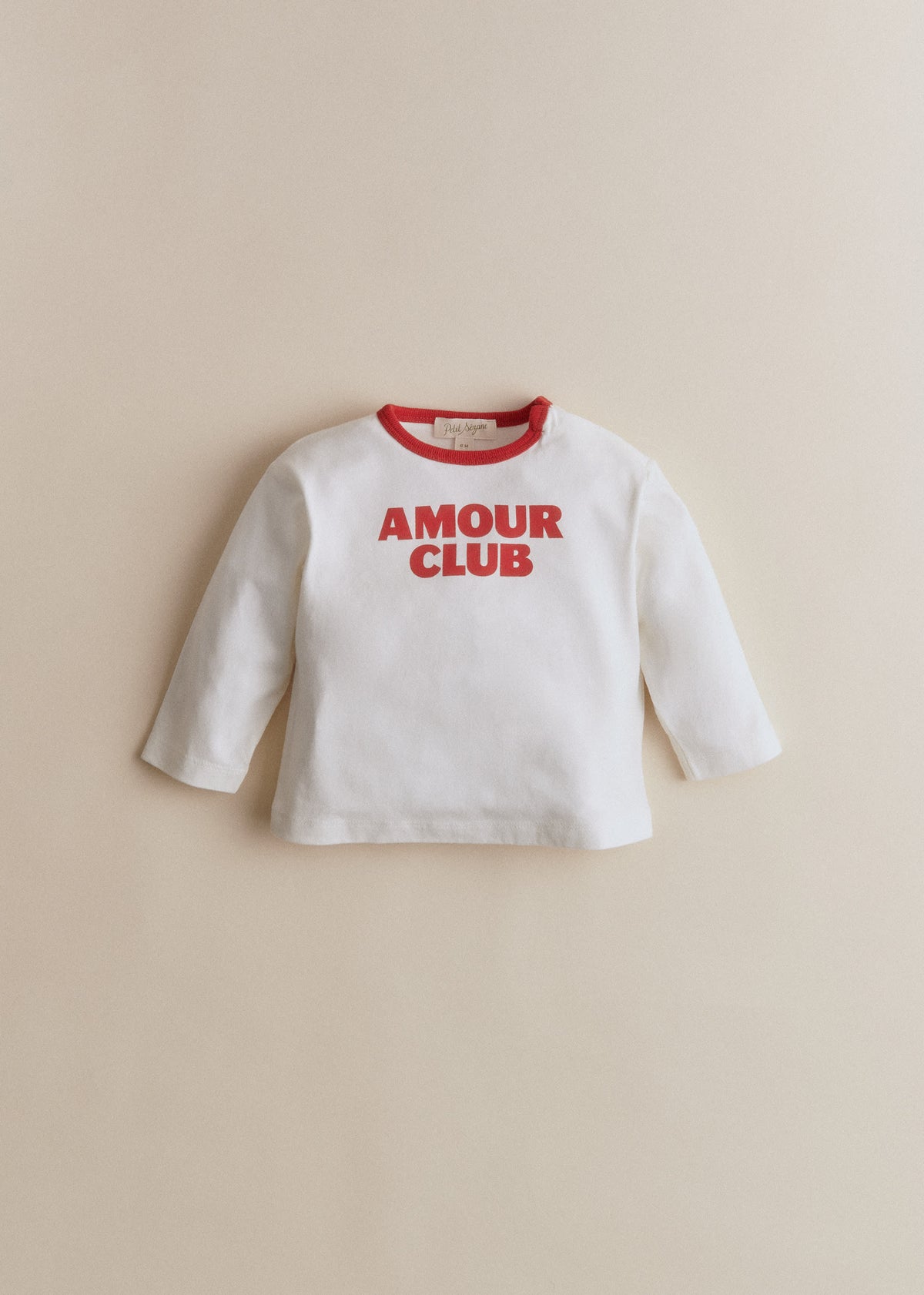 T-Shirt Amour club - Ecru / Rouge