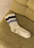 Chaussettes Loris - Écru / Marine / Bleu Acier