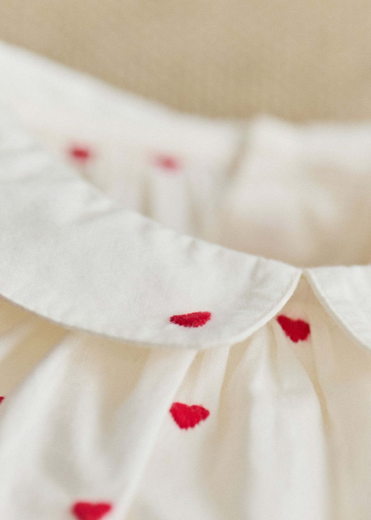Blouse Lilou - Blanc / Broderie Rouge