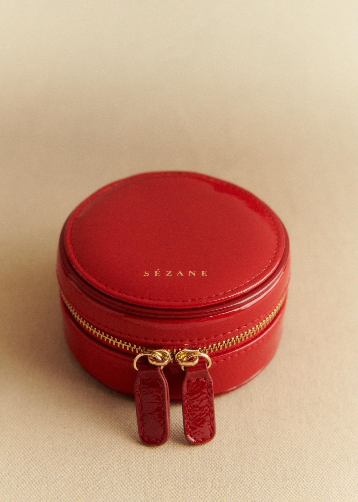 Écrin à bijoux vinyle - Rouge baiser