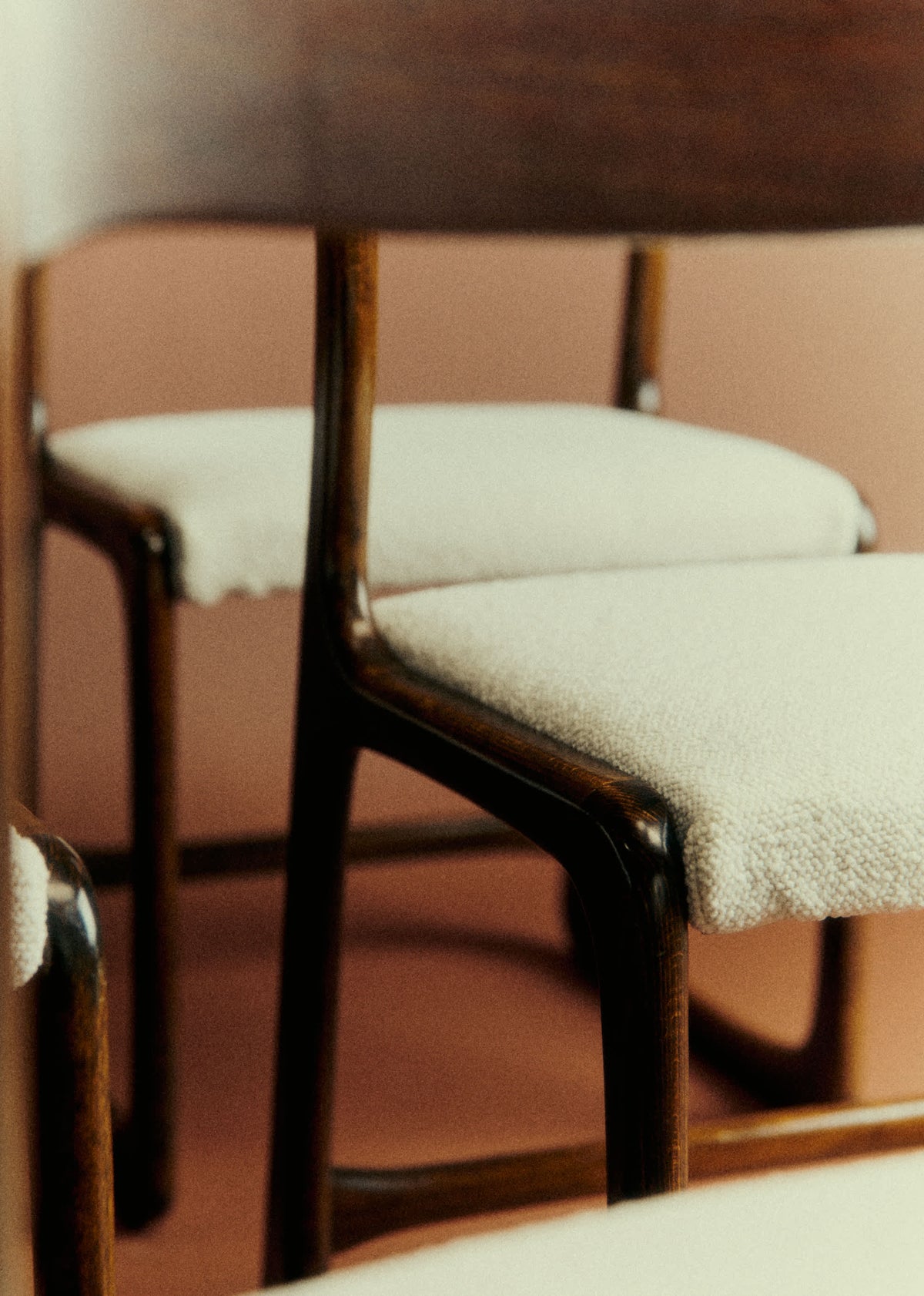 Lot de 5 chaises vintage Bauman - Chêne et hêtre teinté