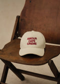 Casquette Amour Café Crème Velours - Écru