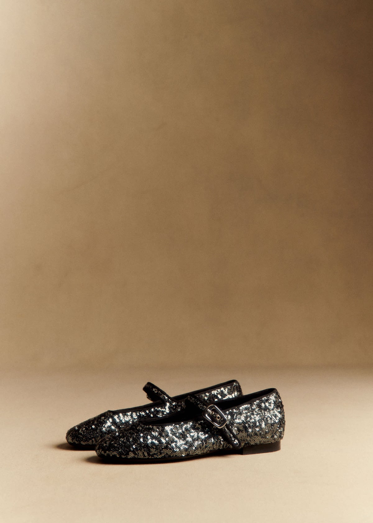 Ballerines Low Valentin - Anthracite Sequins