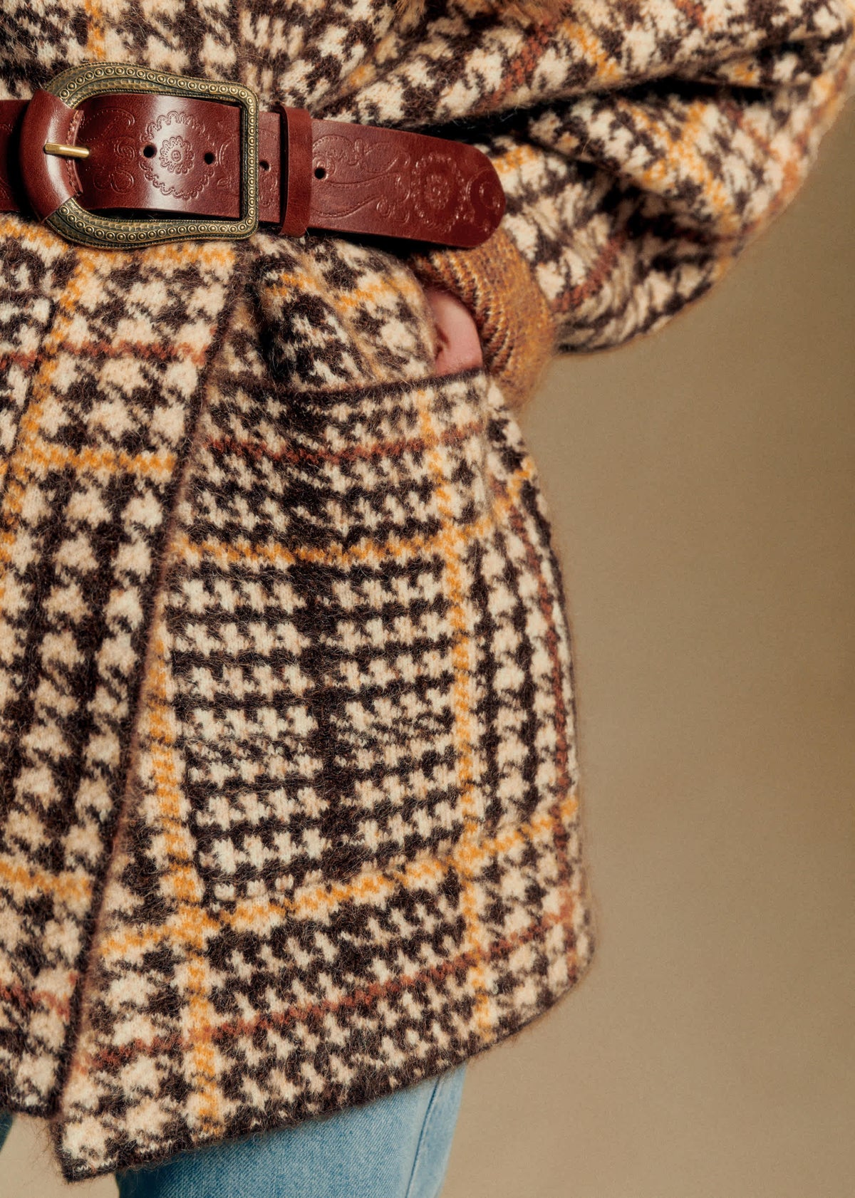 Veste Oscar - Pied de Poule Marron