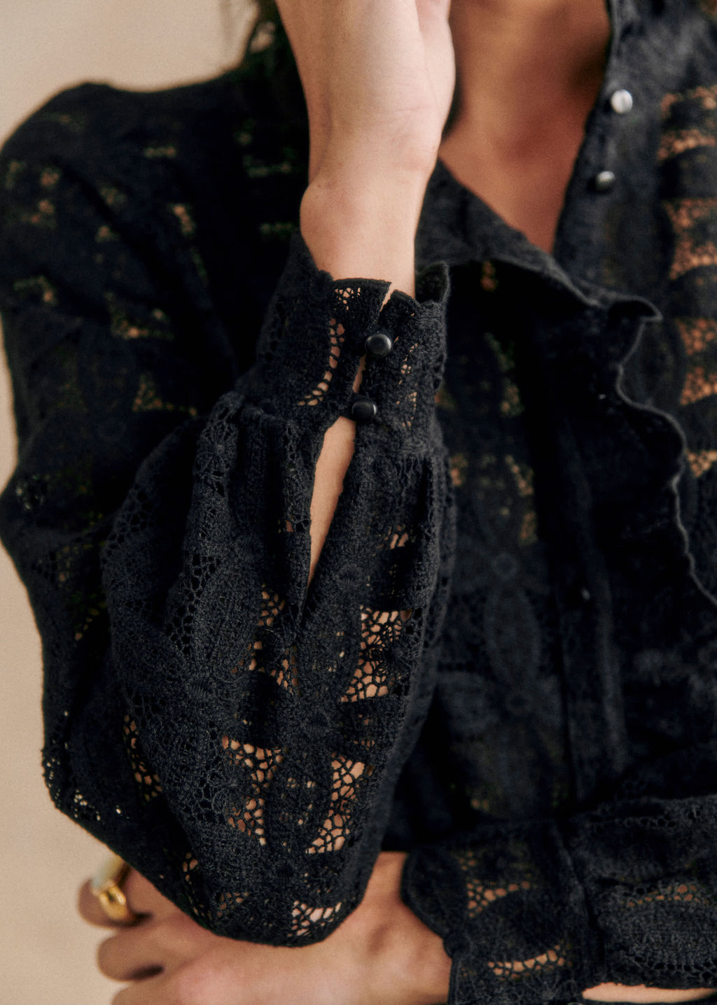 Chemise Chlo - Guipure Noir