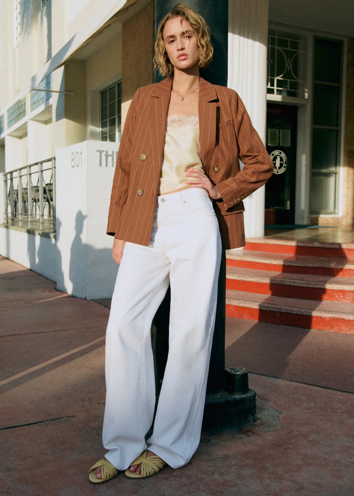 Veste Christie - Rayures Tennis Choco Crème