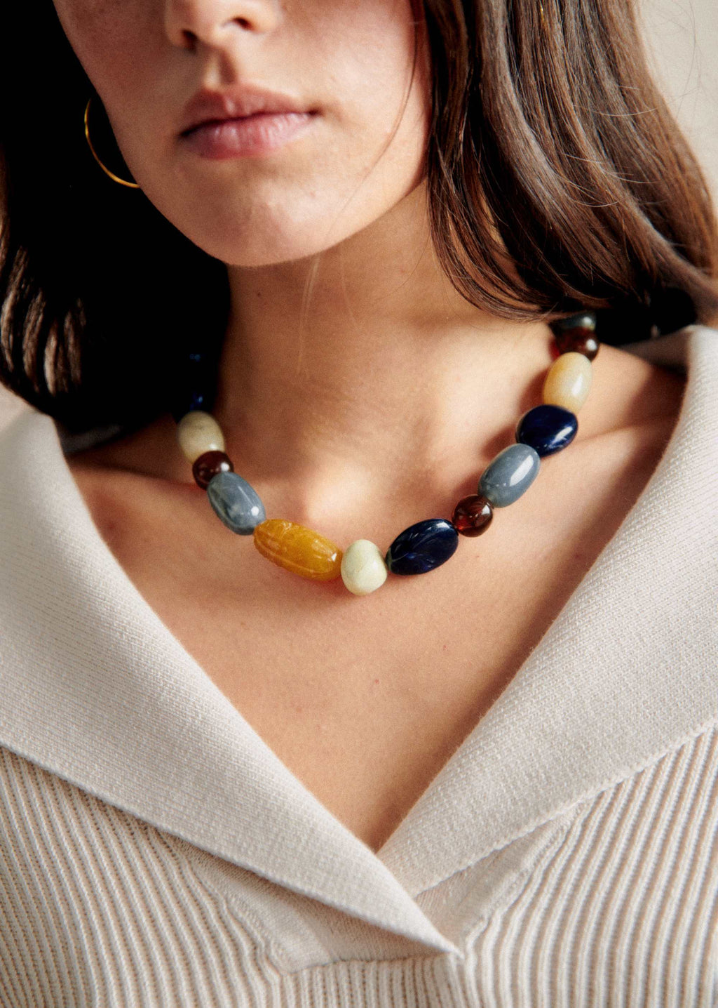 Collier Morgane - Bleu Océan Multi