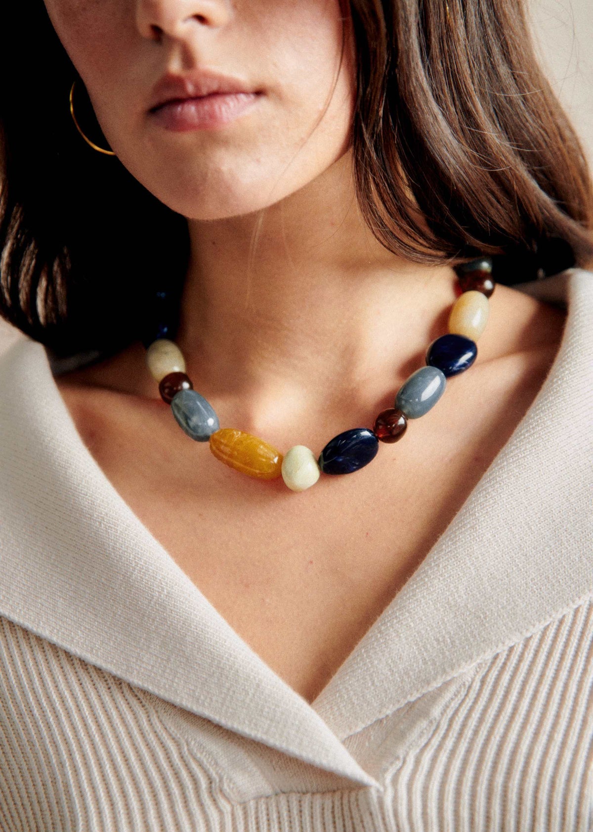 Collier Morgane - Bleu Océan Multi
