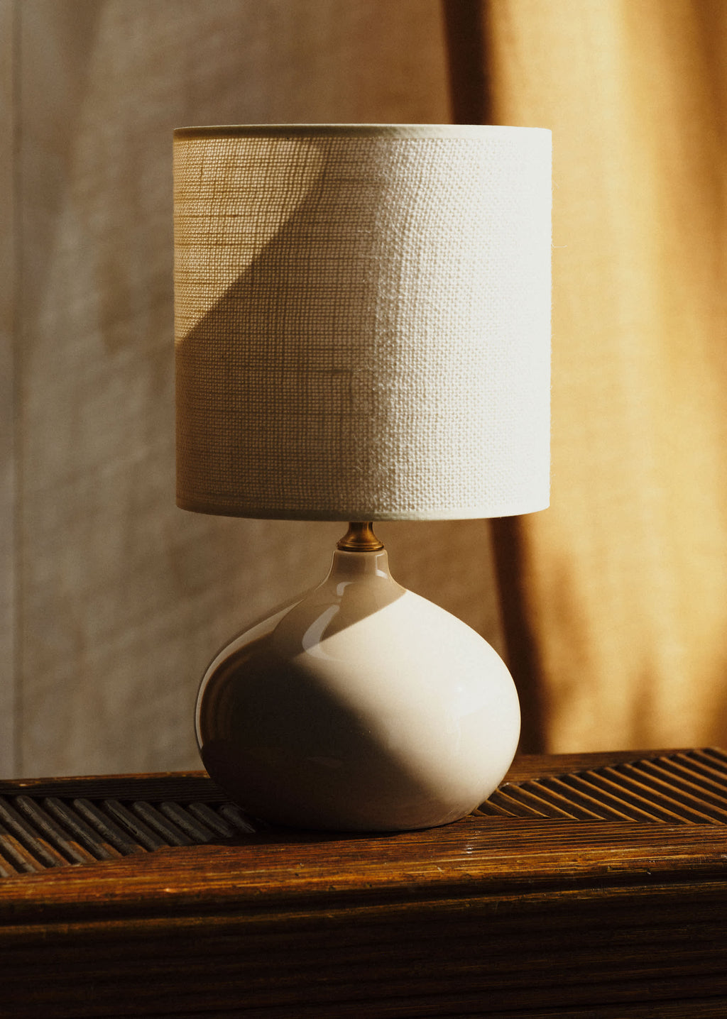 Lampe Banjo petit modèle - Écru - Abat-jour Dolce - Jute Écru