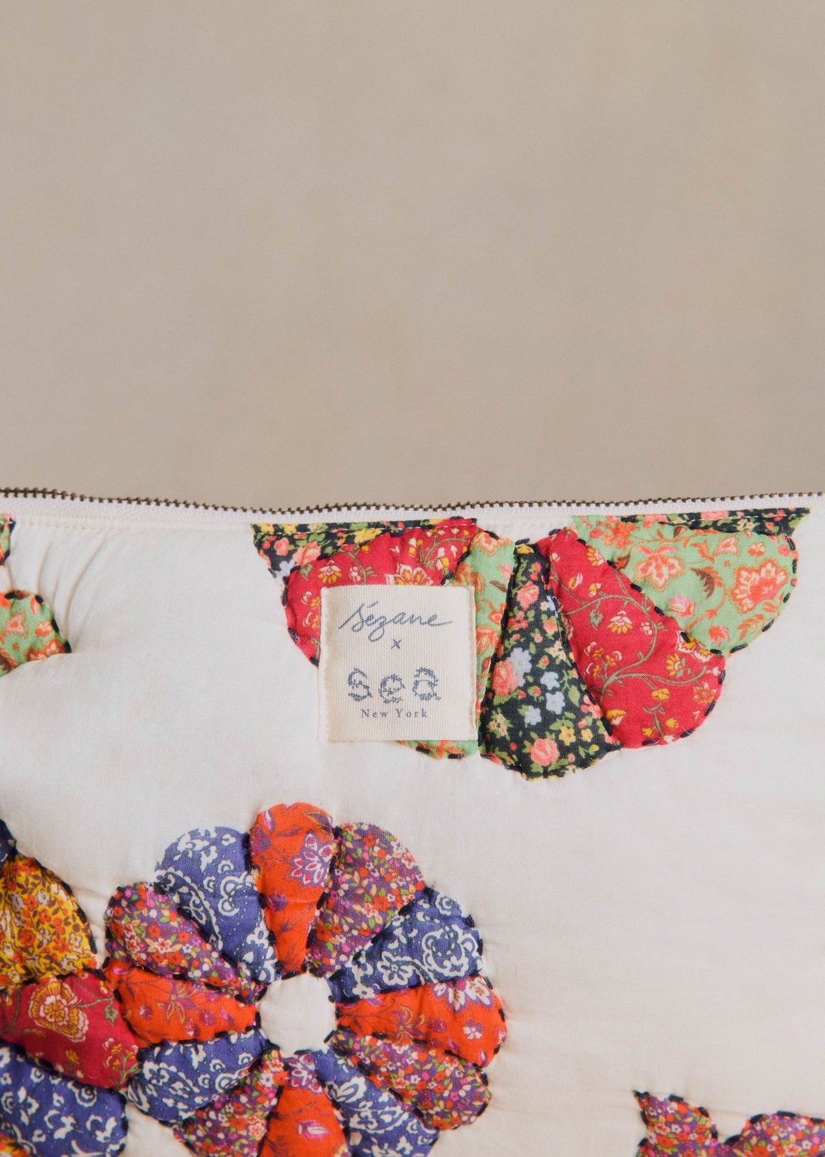 Maxi pochette plate - Sézane x Sea NY - Patchwork Woodstock