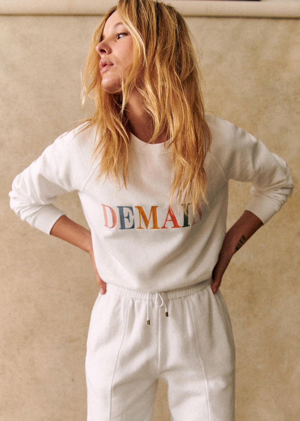 Sweat-Shirt Demain - Création Solidaire - Blanc/Multico