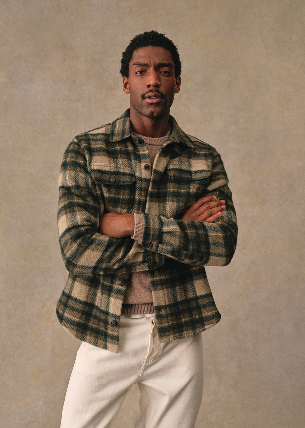 Surchemise Lellan - Tartan Vert / Beige