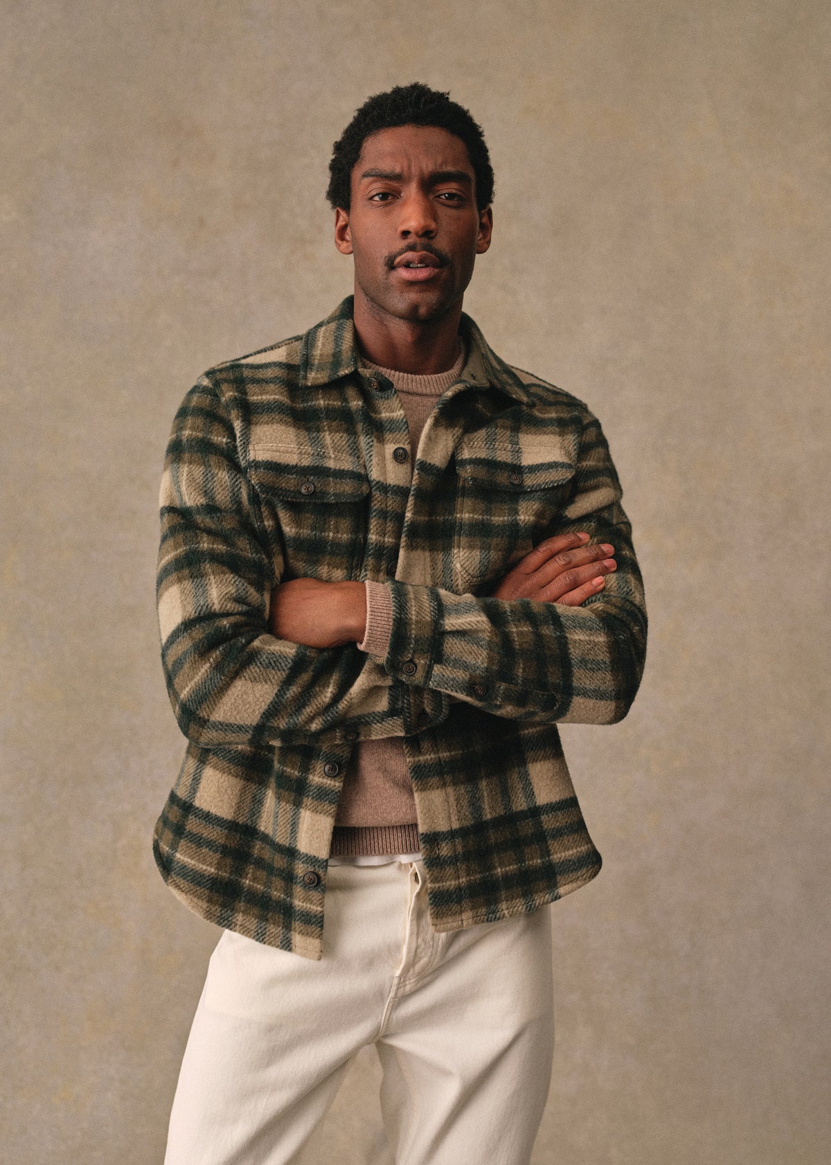 Surchemise Lellan - Tartan Vert / Beige