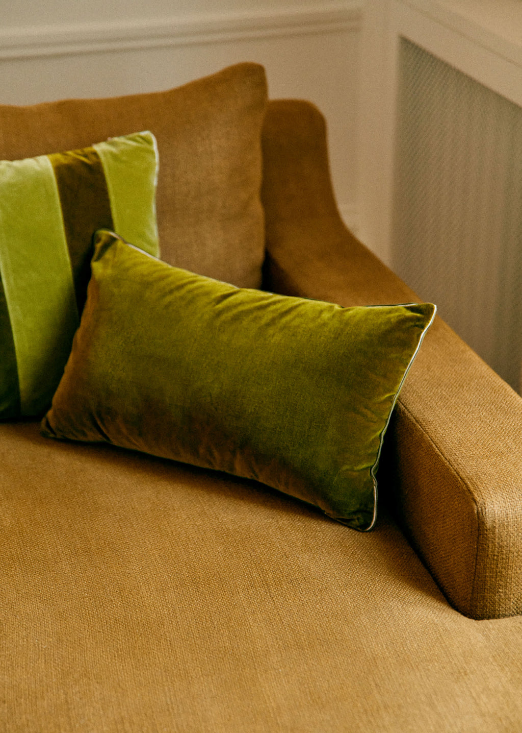 Coussin Velours Édition - Petit modèle - Kaki