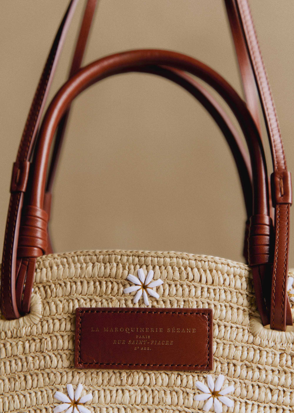 Panier Justine - Broderie Marguerites