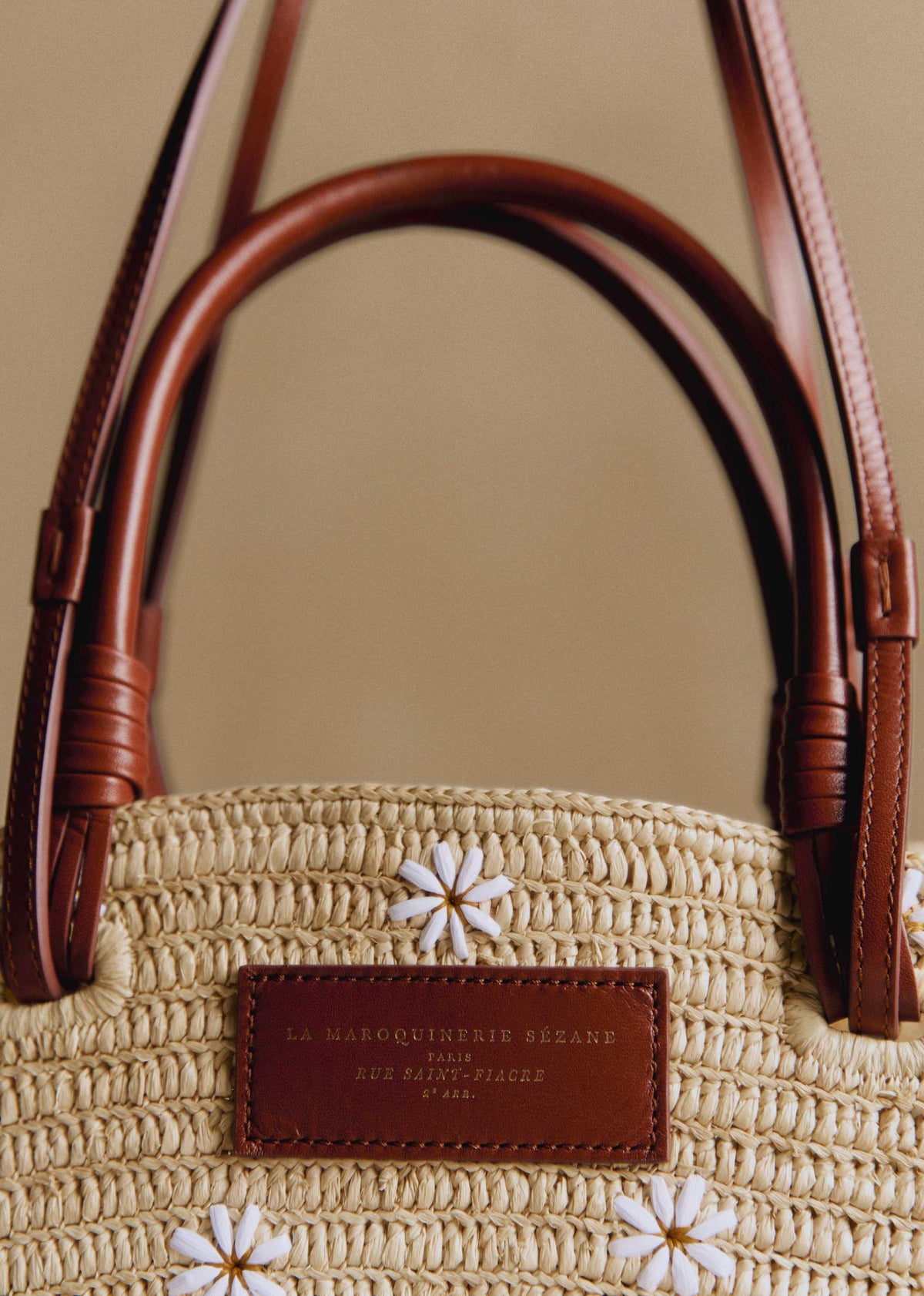 Panier Justine - Broderie Marguerites