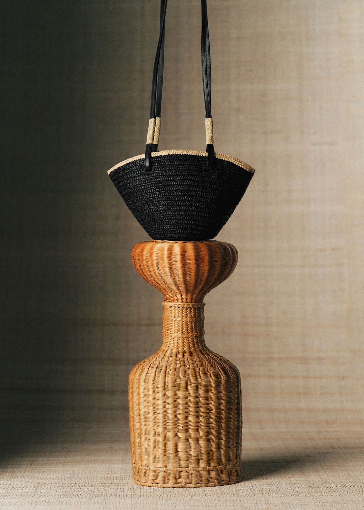 Panier Mini Maia - Raphia Noir