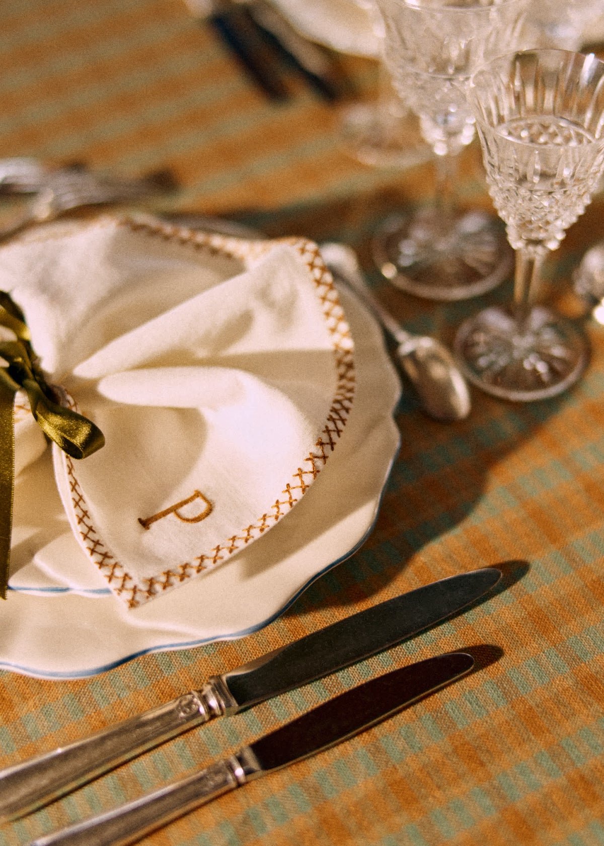 Serviette Monogramme - lettre P