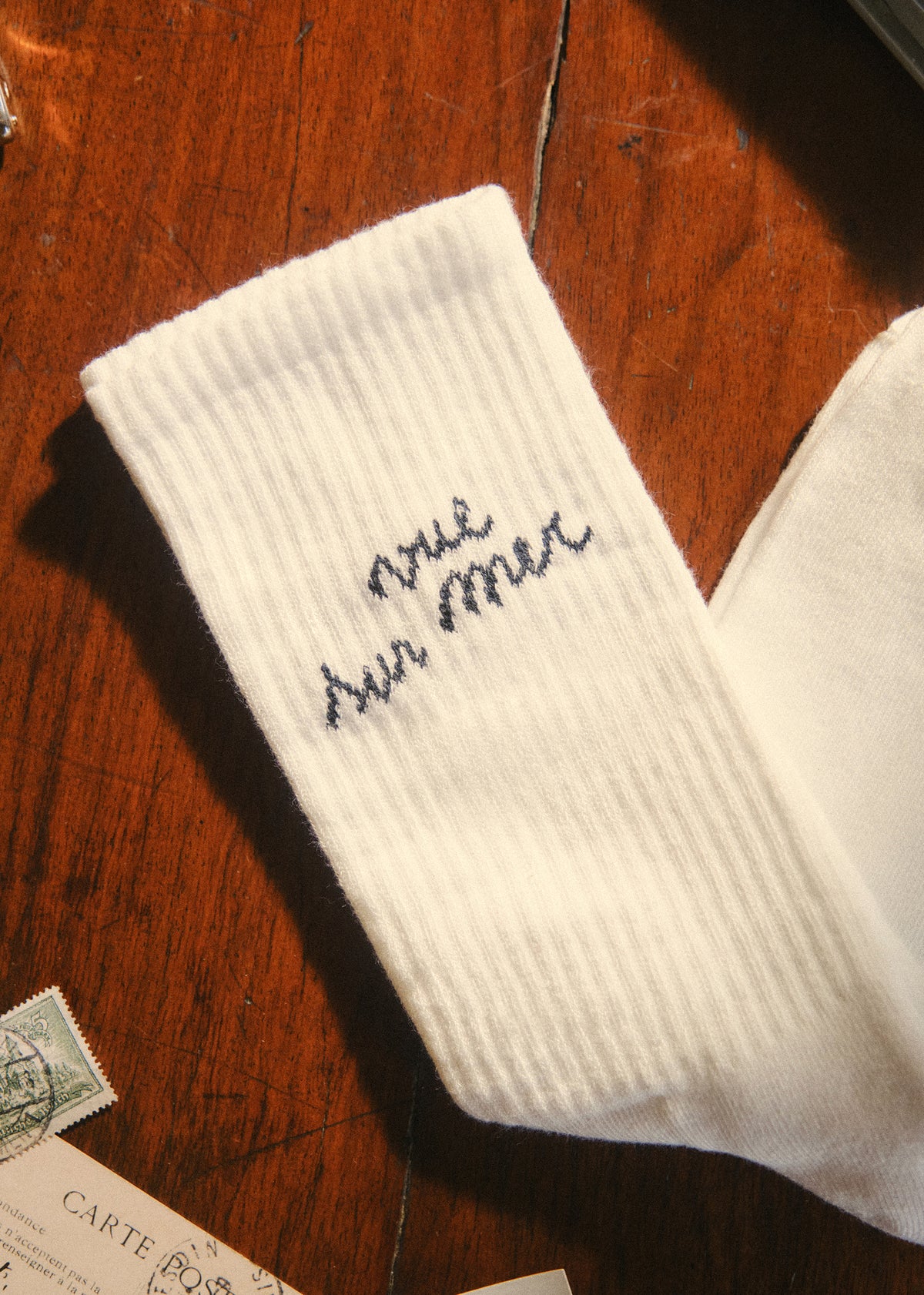 Chaussettes Vue sur mer - Blanc