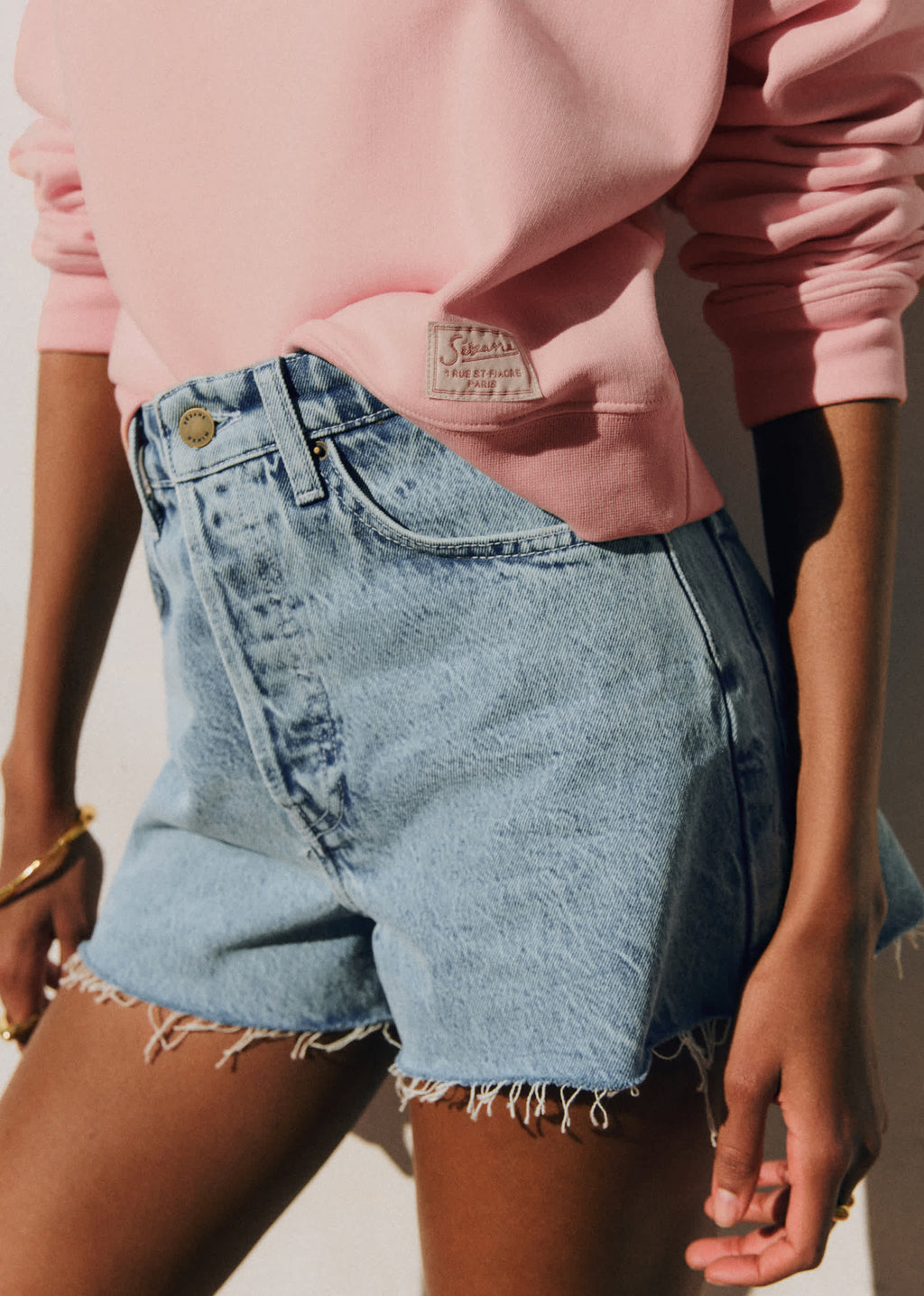 Sweat-Shirt Gautier - Rose Pâle - Création Rose
