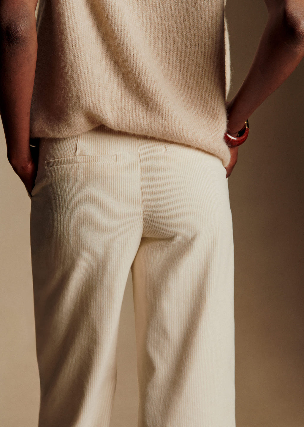 Pantalon Matheo - Velours Ecru