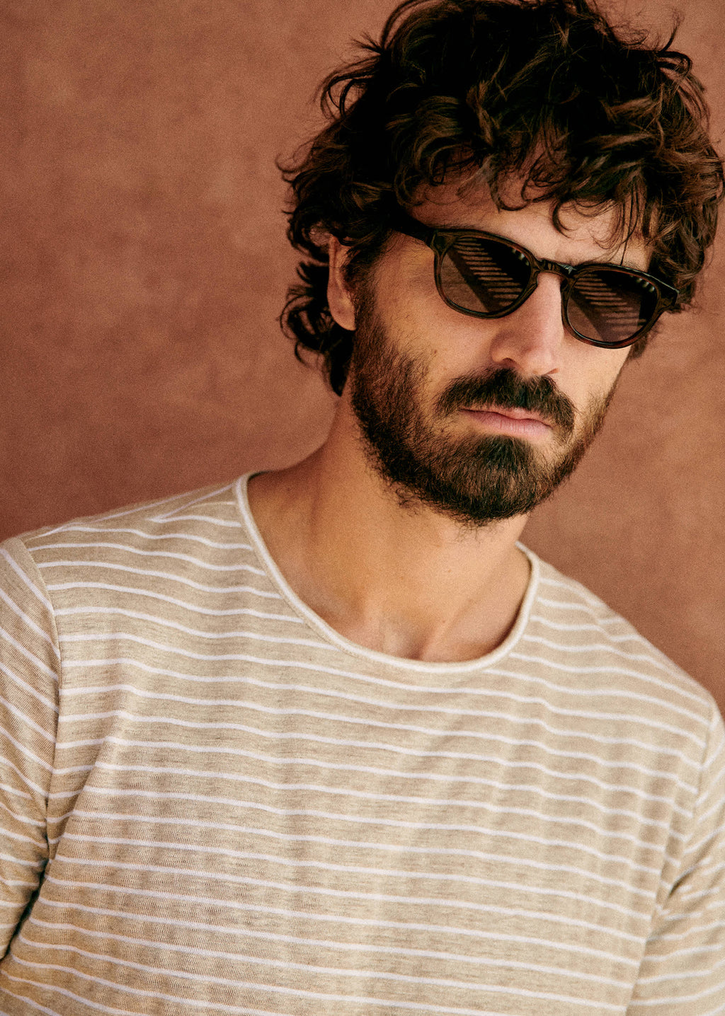 T-Shirt Martin - Beige Rayures Écrues