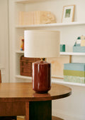 Lampe Mezzo - Caramel - Abat-jour Dolce - Jute Écru