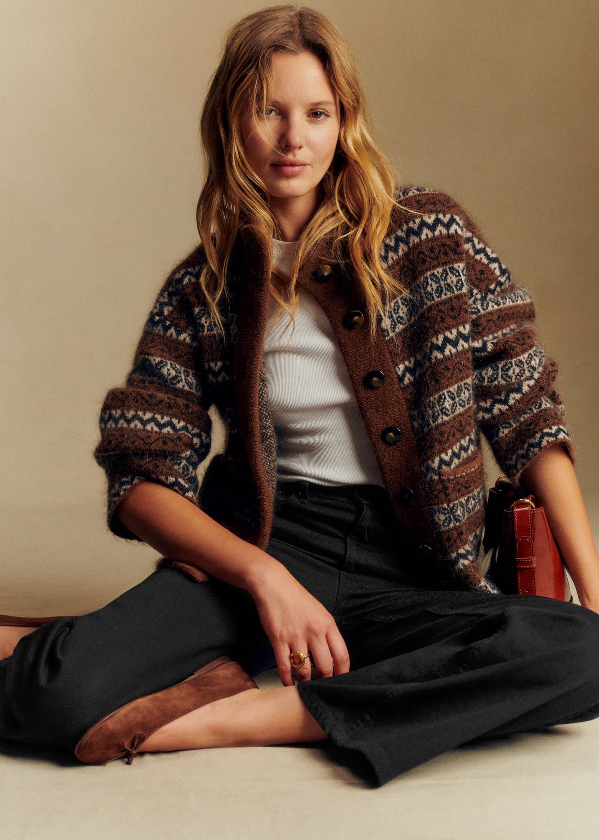 Veste Thais - Jacquard Marron