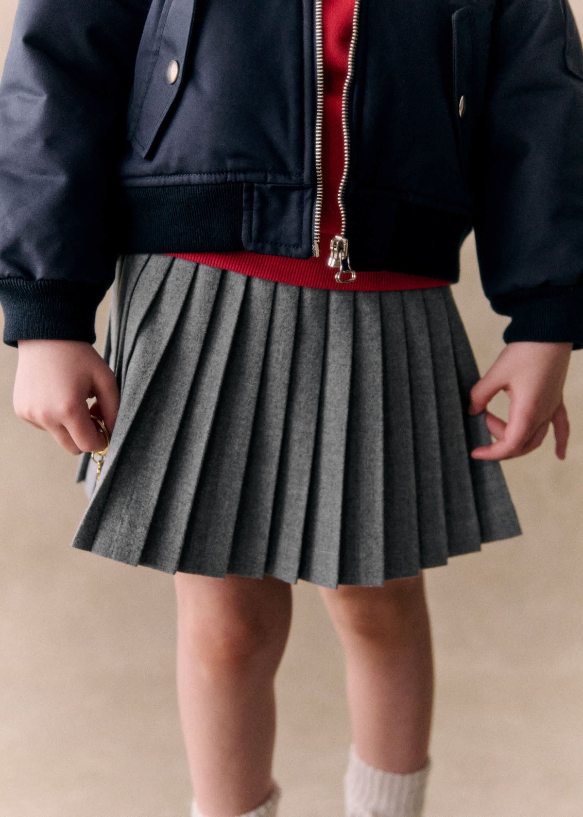 Jupe Charlotte - Flanelle Gris Chiné