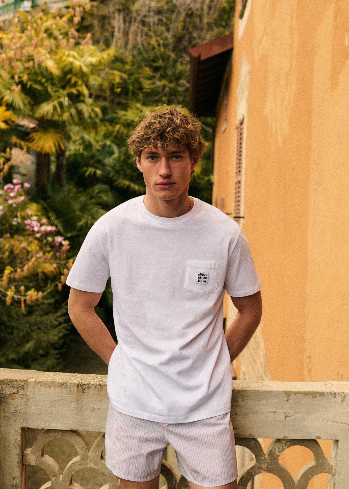 T-Shirt Amour Amor Amore - Blanc