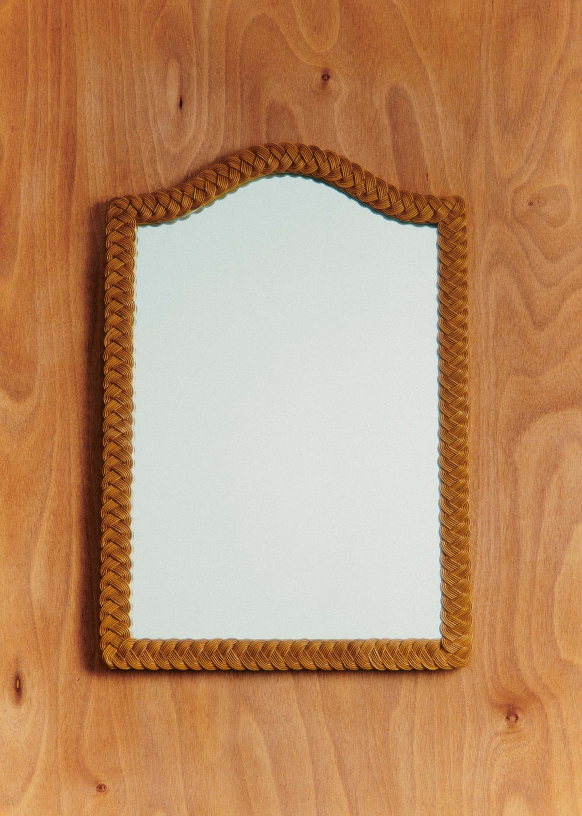 Miroir en rotin tressé vintage - Rotin