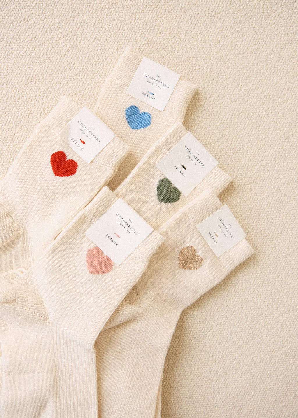 Chaussettes Coeur - Sauge