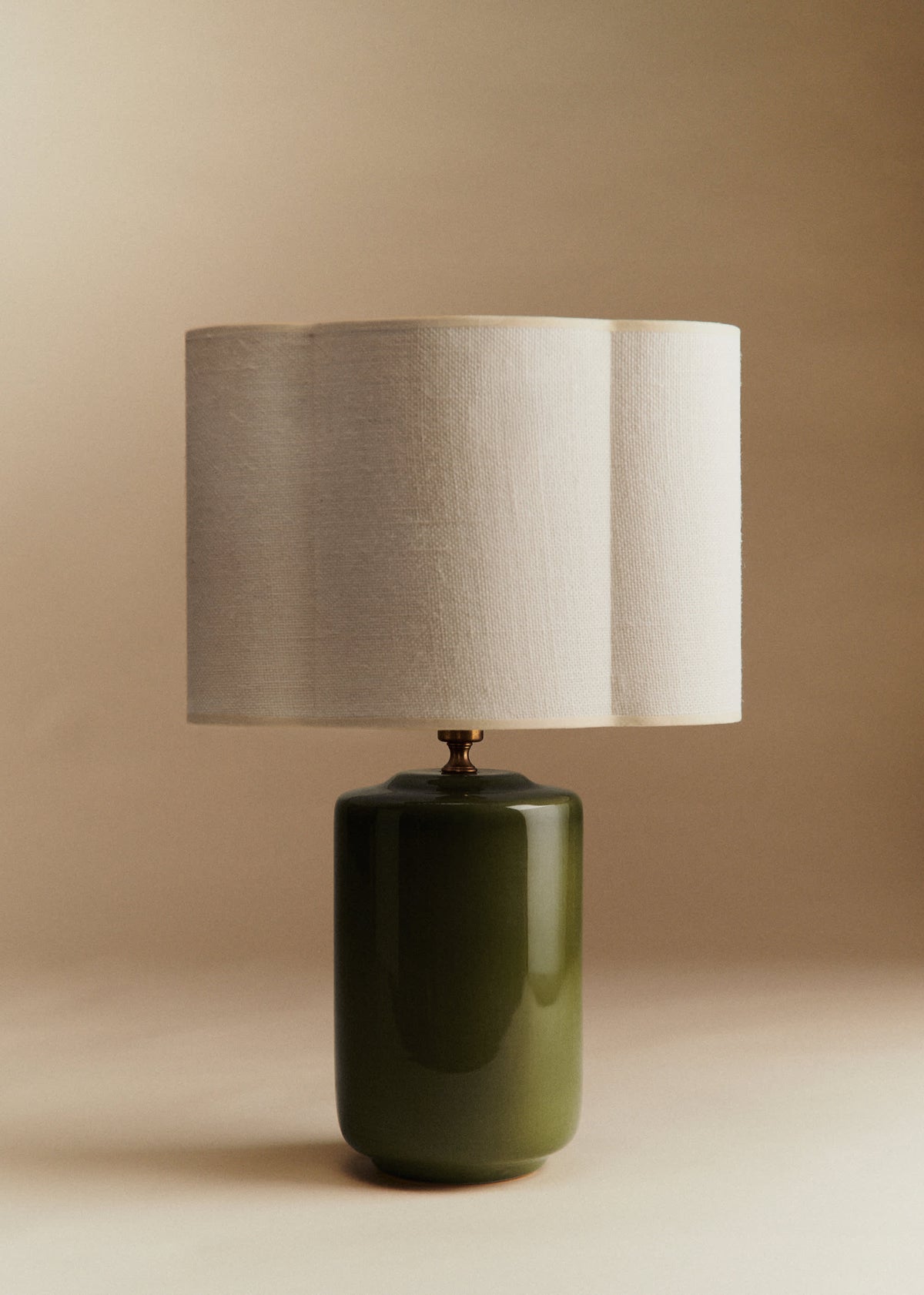 Lampe Mezzo - Sauge - Abat-jour Boléro - Jute Écru