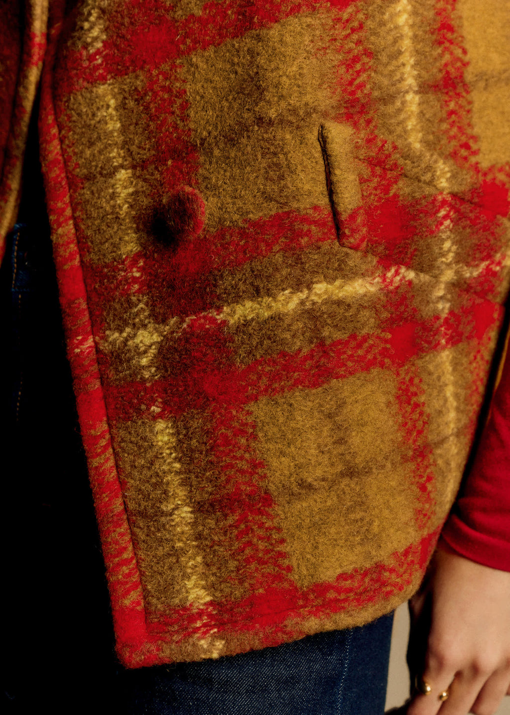 Veste Carlo - Carreaux Rouge et jaune