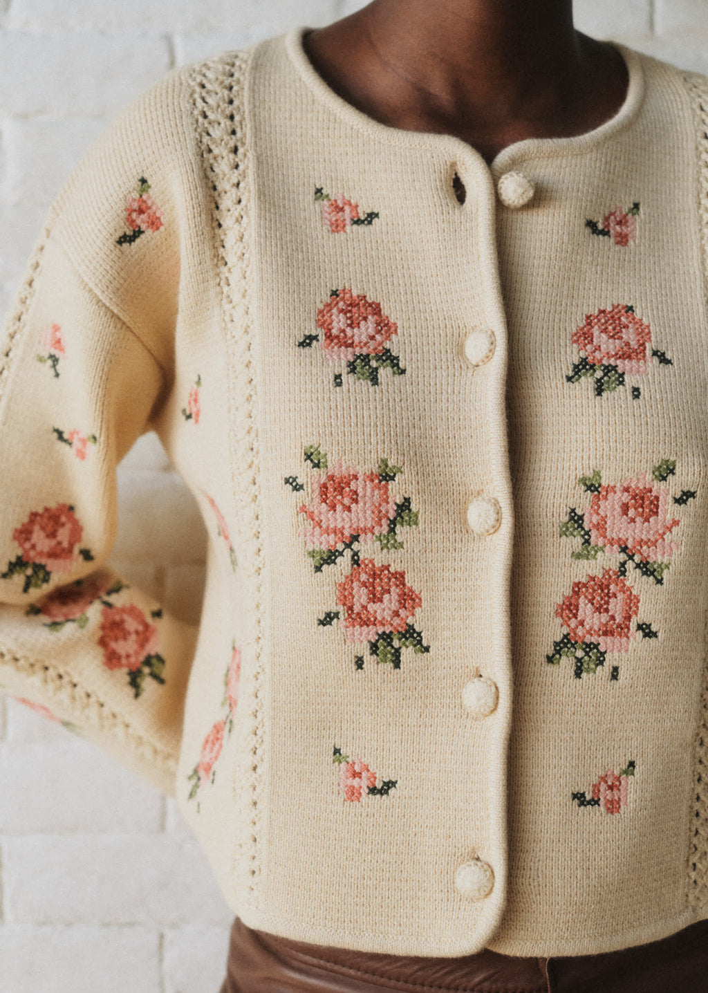Gilet Caroline - Sézane x Sea NY - Crème Brodé