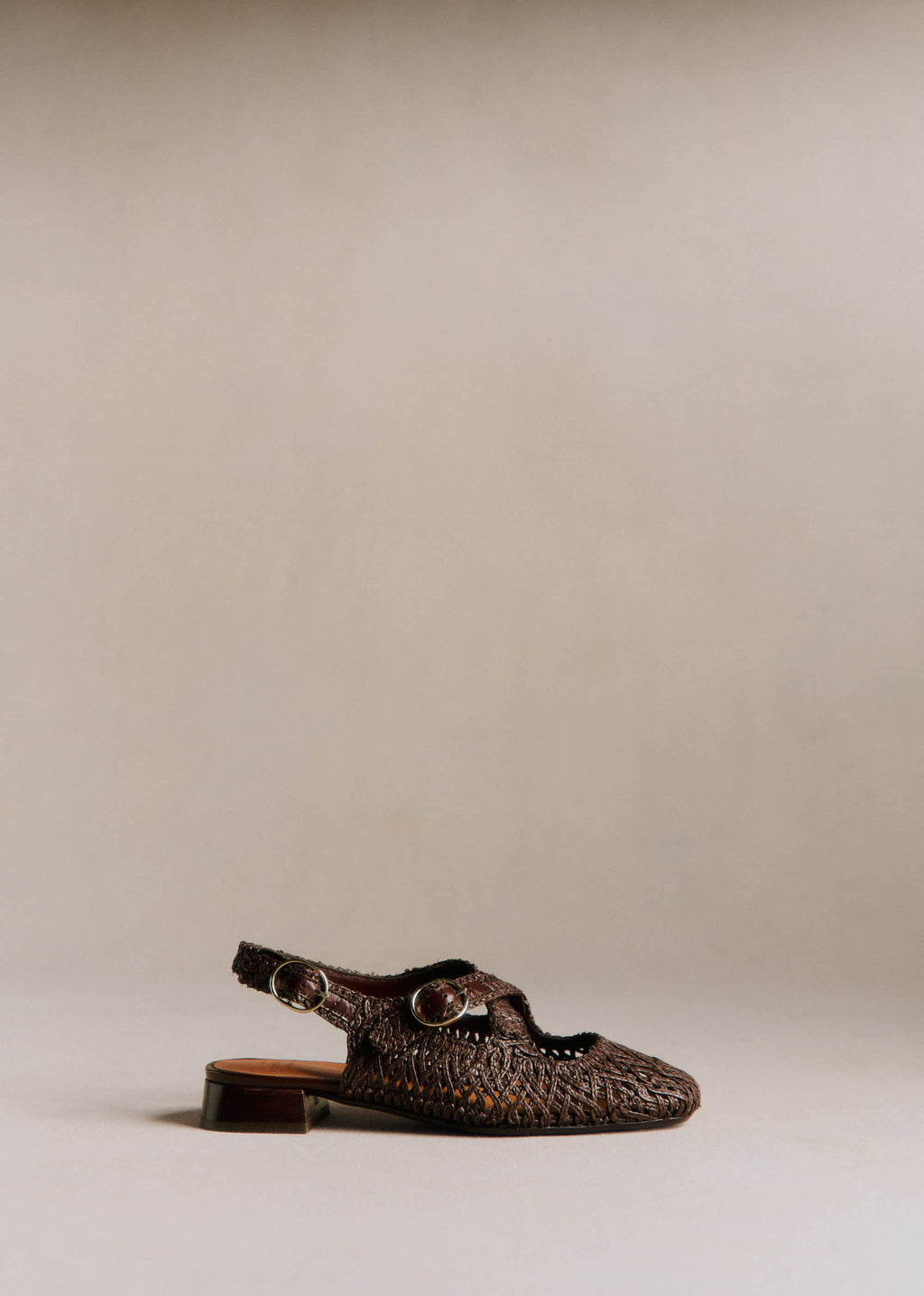 Ballerines Low Nala - Choco Textile Tressé