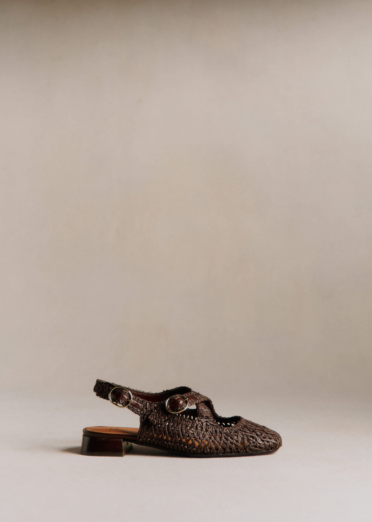 Ballerines Low Nala - Choco Textile Tressé