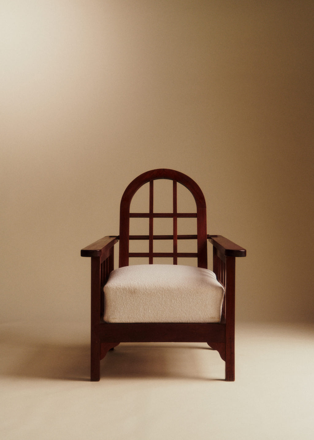 Fauteuil dossier inclinable vintage acajou - Acajou