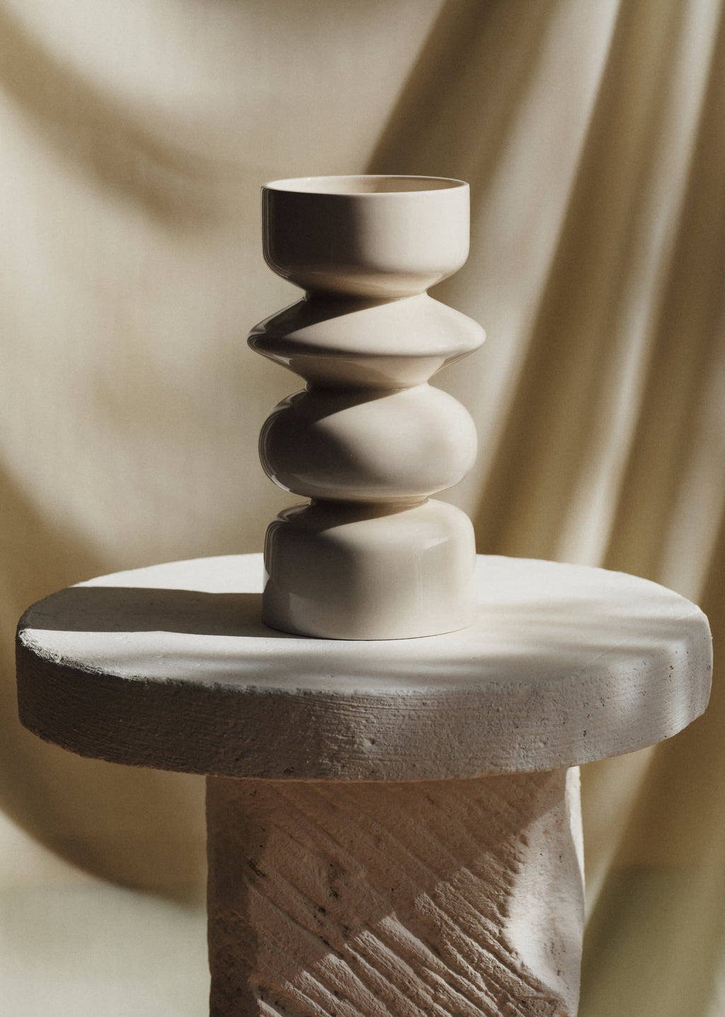 Vase Romie Objetti - Grand modèle - Ecru