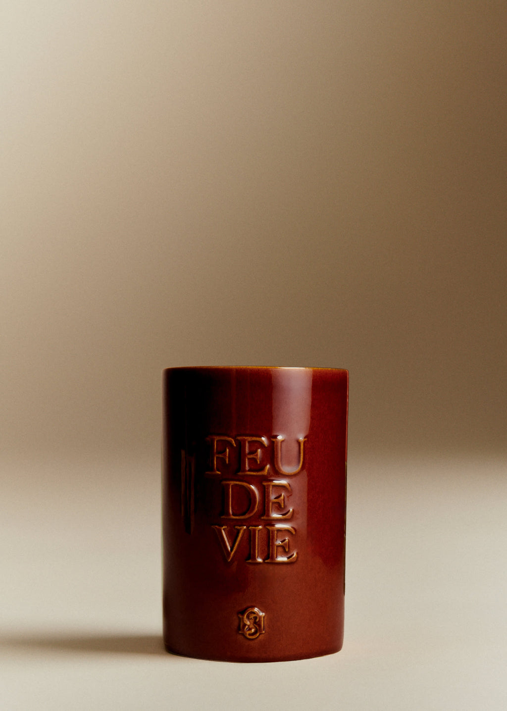 Bougie Feu de vie - Grand modèle - L'ambre - Moka