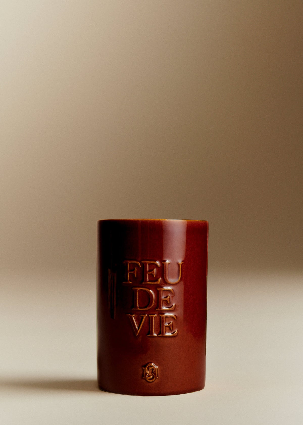 Bougie Feu de vie - Grand modèle - L'ambre - Moka