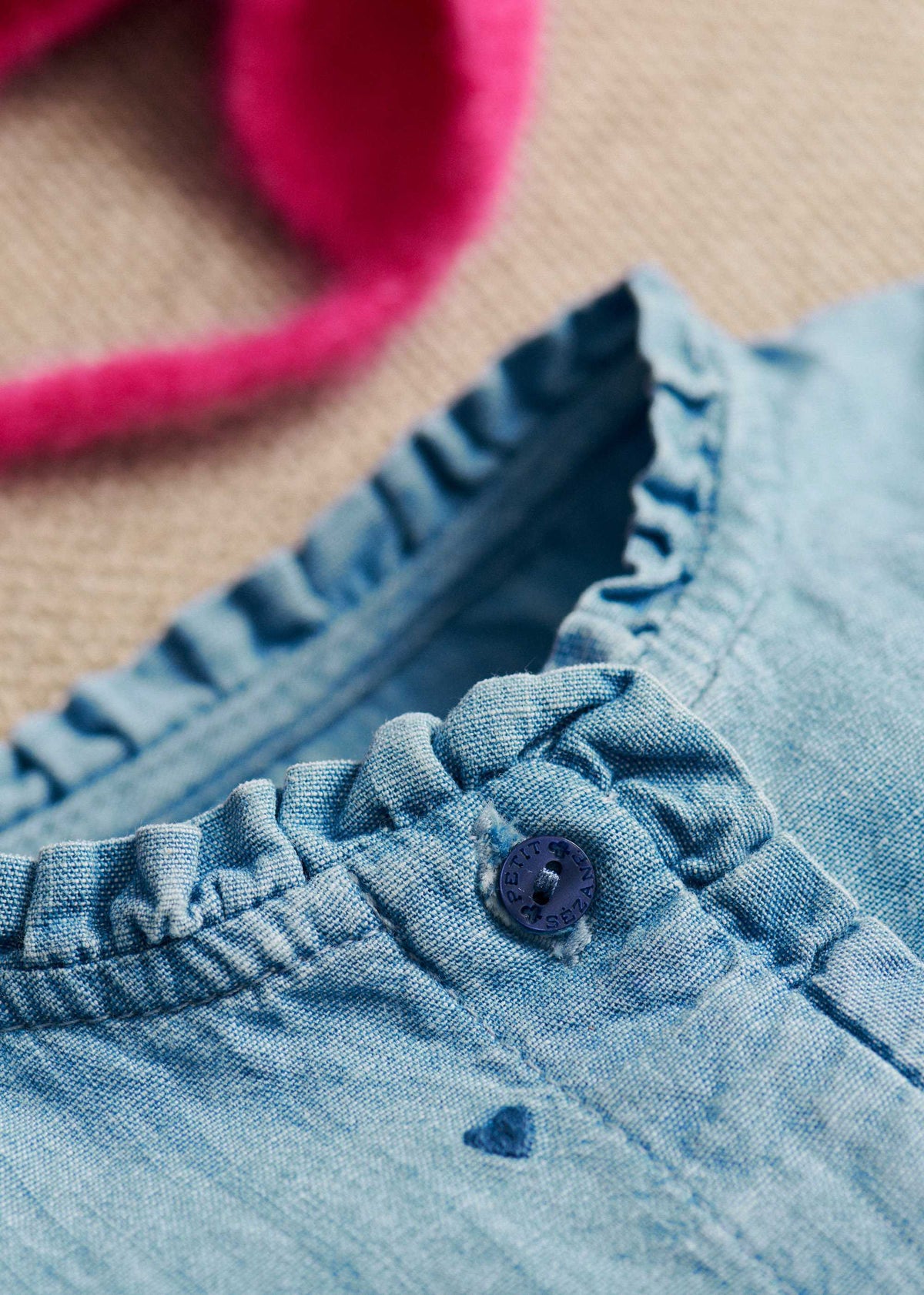Blouse Adeline - Chambray Coeur Brodé Marine