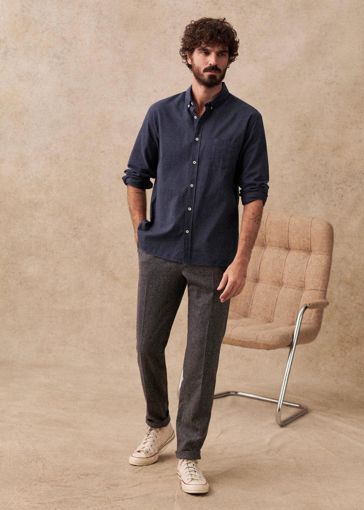 Pantalon Carl - Tweed Anthracite